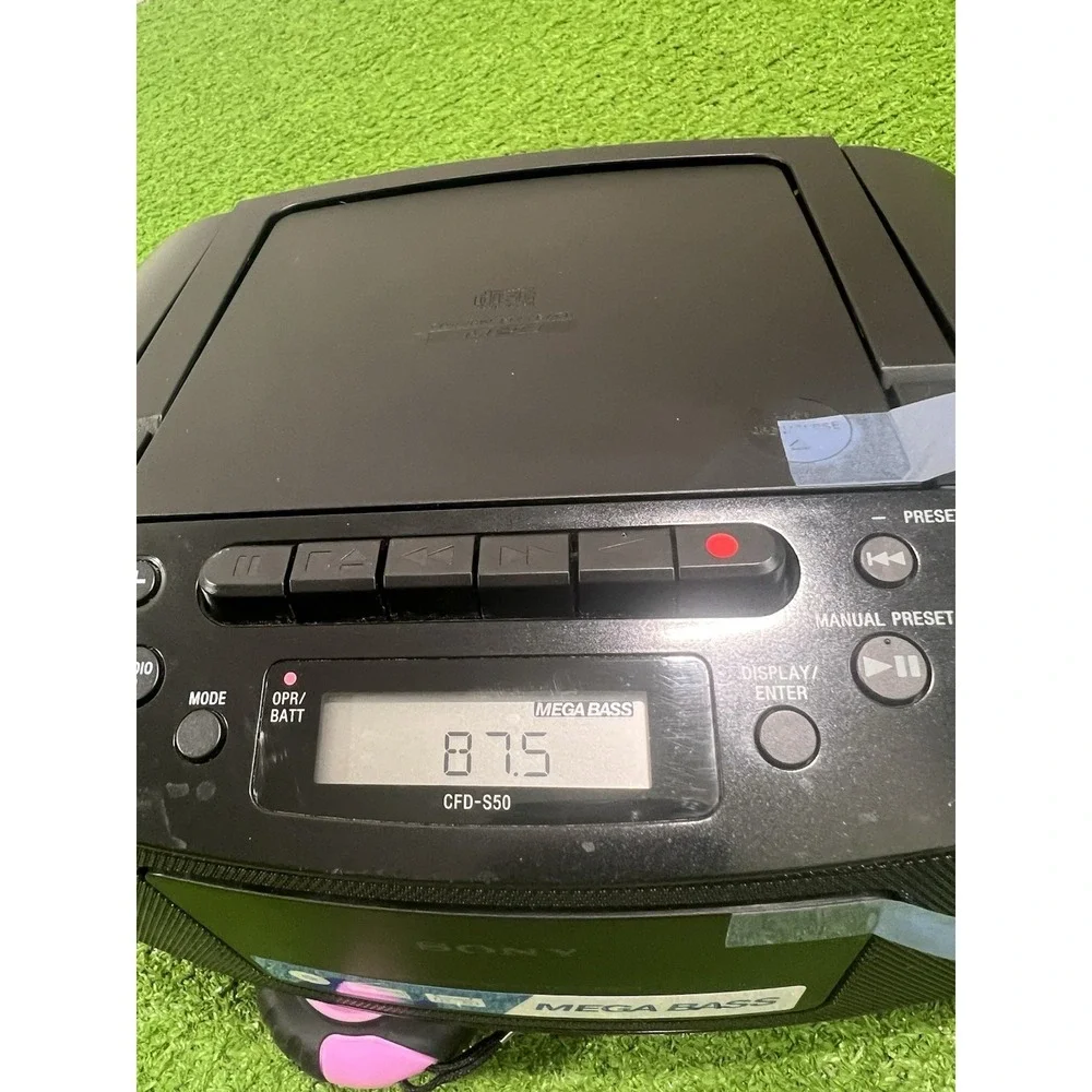 Vintage Sony CFD-S50 CD Radio Cassette Player Recorder AM/FM Mega Bass READ